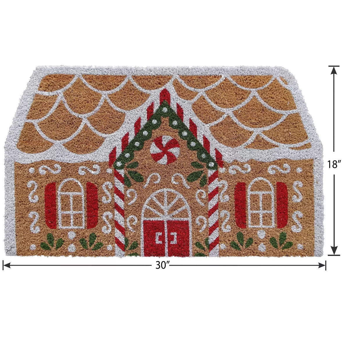 Merry Christmas Coir Door Mat 30" x 18" x 0.5"