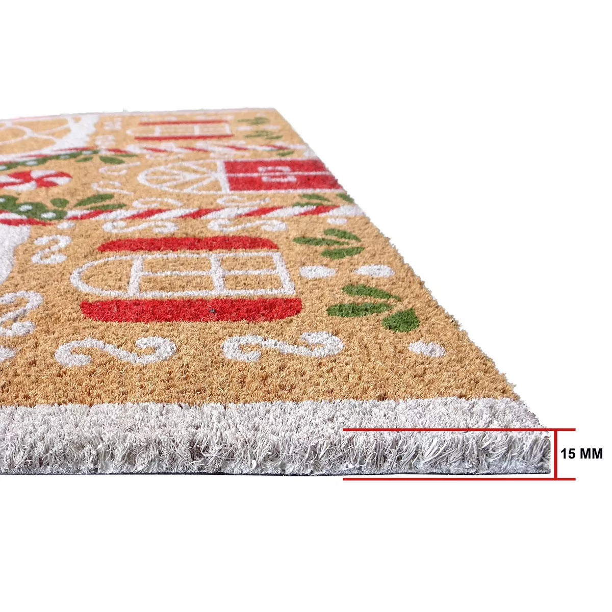 Merry Christmas Coir Door Mat 30" x 18" x 0.5"